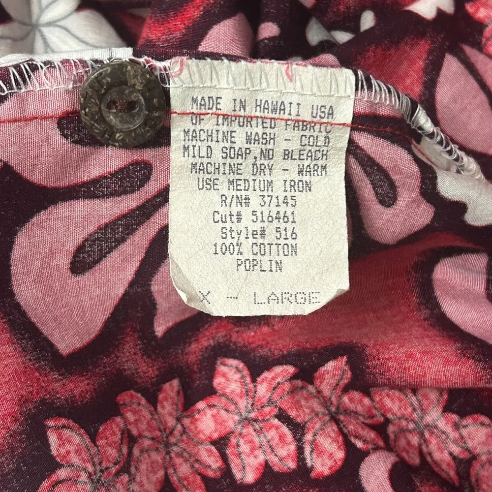 Hilo Hattie Vtg Hawaiian Tiki Shirt Full Button Front handsome colour mix NWOT - Picture 13 of 16